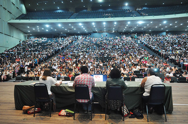 Imagem do auditório lotado na última conferência do CBAS