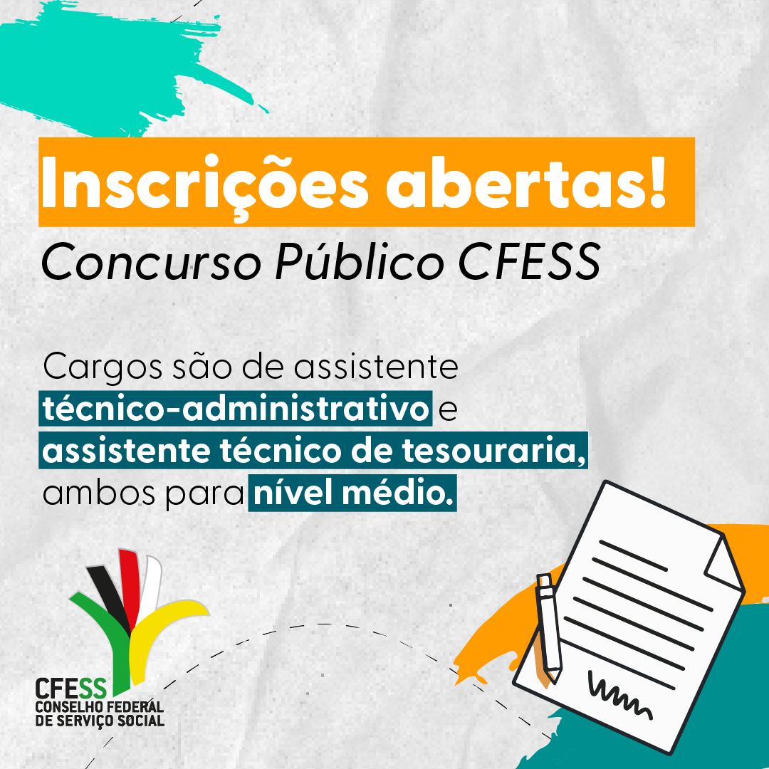 Concurso Público CFESS: inscrições abertas pela internet  
