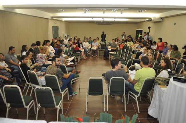 Roda de Conversa reuniu assessorias e comissões de comunicação do Conjunto (foto: Cassiano Ferraz/CRESS-SC)