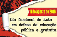 Amanhã é o Dia Nacional de Luta em Defesa da Educação Pública e Gratuita