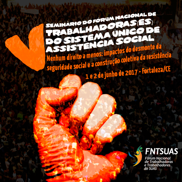 Cartaz de divulgação do 5º Seminário do FNTSUAS