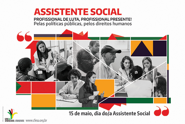 Arte de um dos cartazes elaborados para o Dia do/a Assistente Social 2015