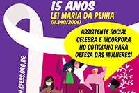 Assistente social, Lei Maria da Penha é instrumento para o cotidiano!