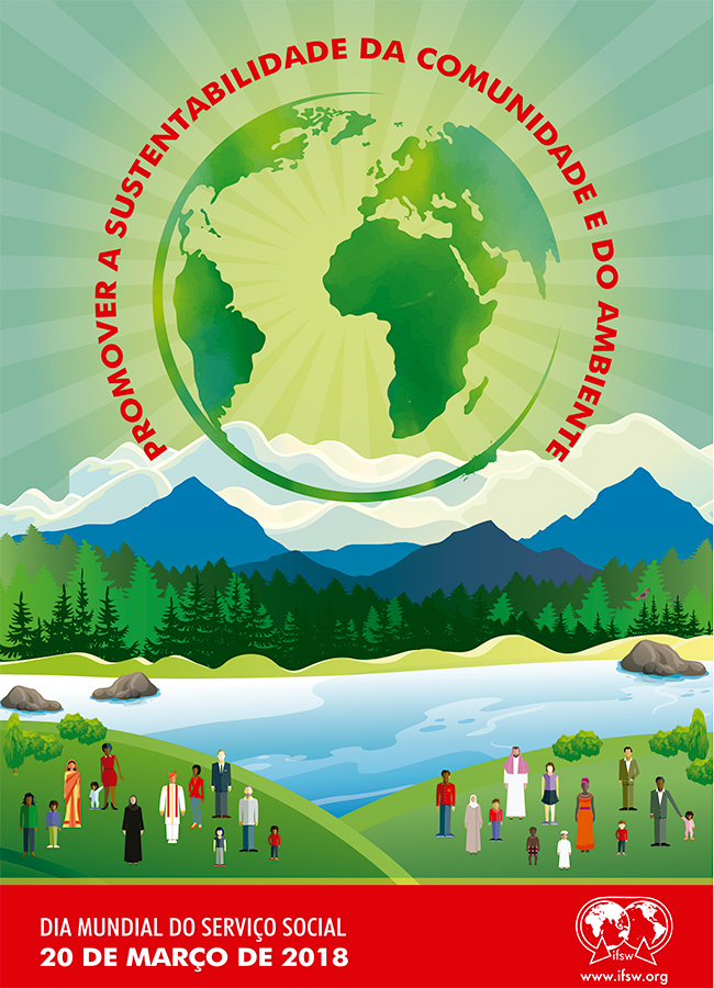 Imagem do cartaz da Fits para o Dia Mundial do Serviço Social 2018