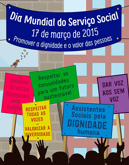Cartaz da Fits para o Dia Mundial do Serviço Social 2015