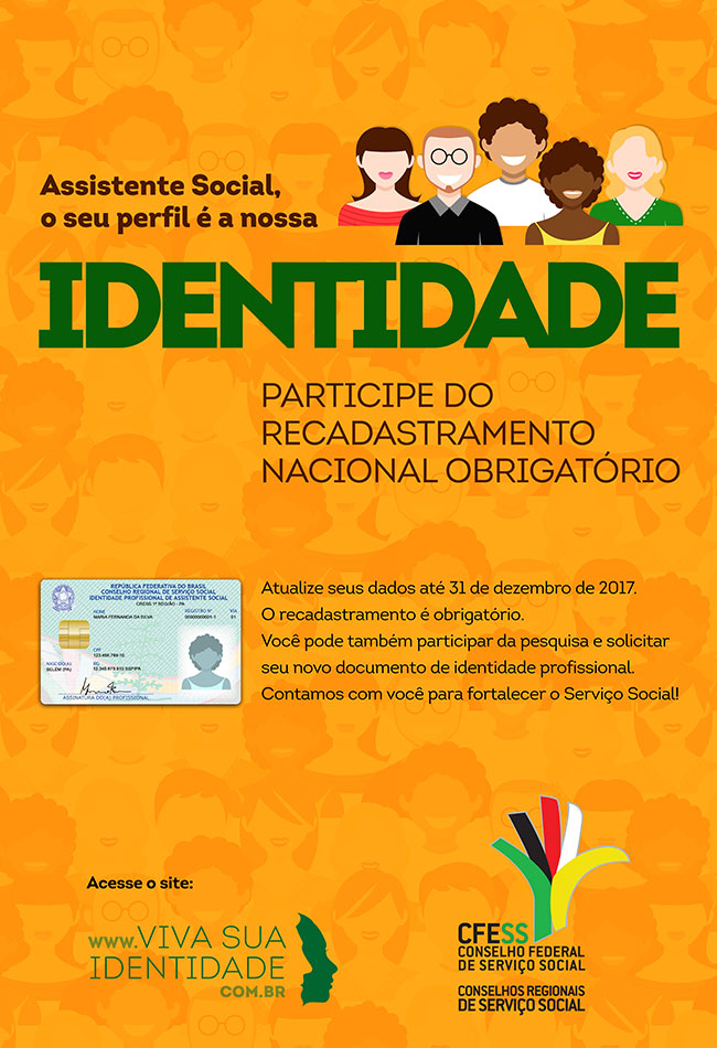 Cartaz do Recadastramento Nacional Obrigatório de Assistentes Sociais