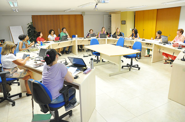Imagem da primeira reunião de 2015 do Conselho Pleno do CFESS