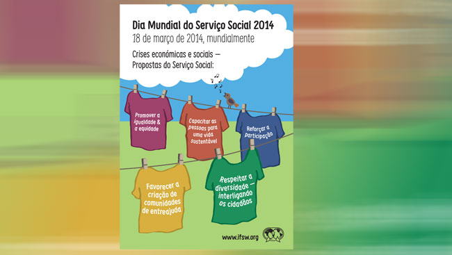 Cartaz da FITS para o Dia Mundial do Serviço Social 2014