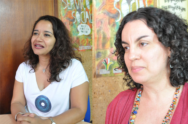 Conselheiras Esther Lemos e Rosa Prédes explicam sobre a regulação do trabalho em saúde