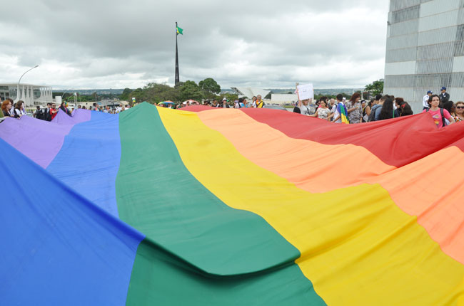 Imagem da última Marcha Nacional LGBT em Brasília