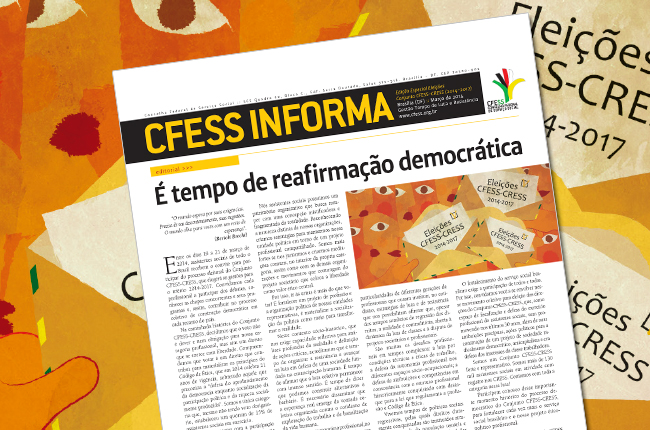 Imagem mostra capa do jornal CFESS Informa Especial