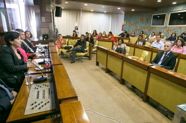 Imagem da audiência em que foi instalada a Mesa Nacional de Gestão do Trabalho do Suas