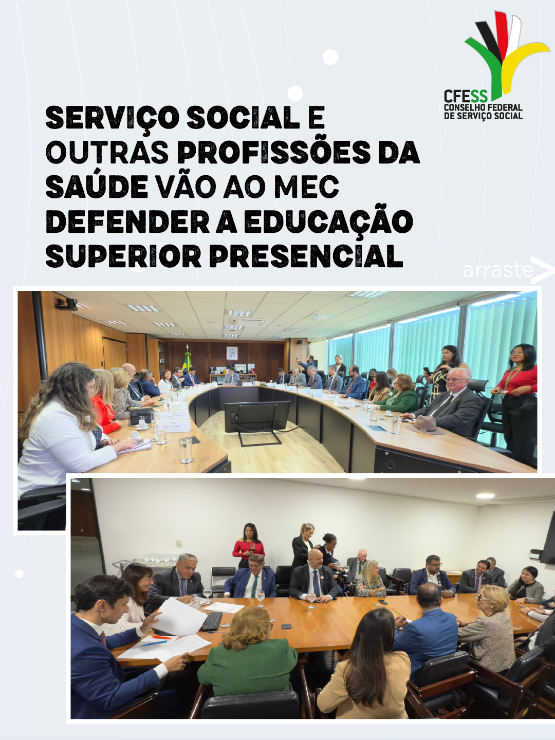 servico-social-e-profissoes-da-saude-vao-ao-mec-defender-a-educacao-superior-presencial